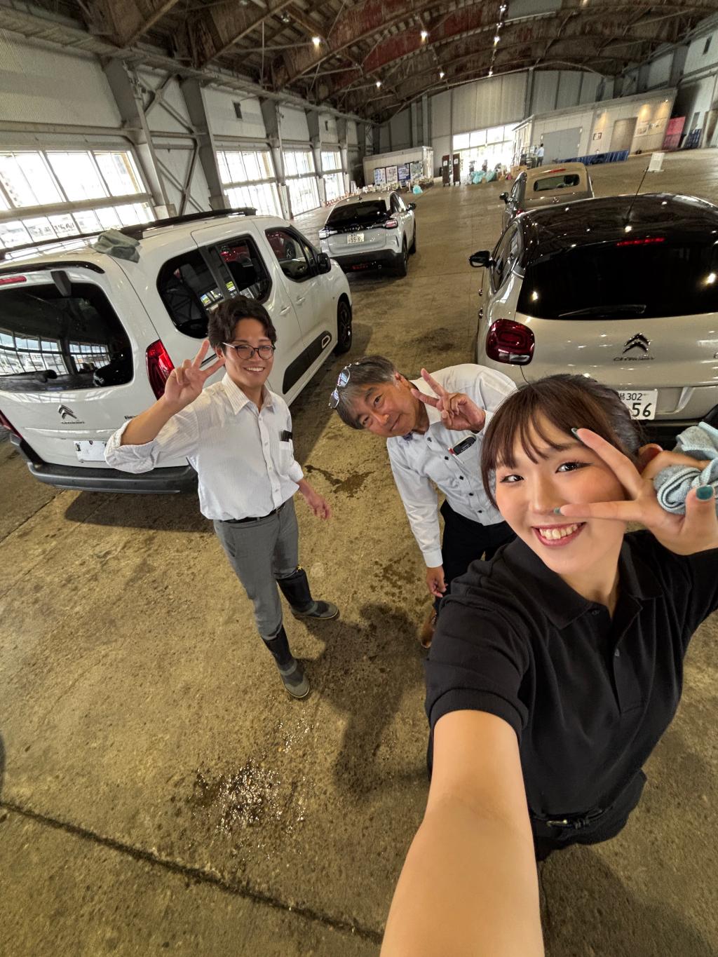 チームシトロエン♪団結して設営完了！いよいよ明日は大かまイベントです！